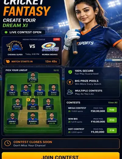 Come (Come App) fantasy cricket & matchday visual 3